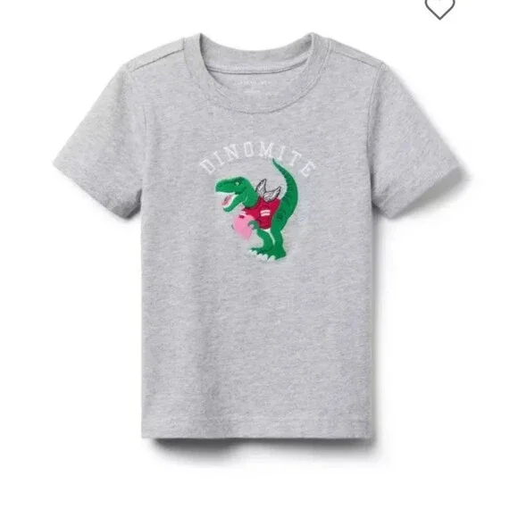 NWT- Janie and Jack Valentine’s Day Dinosaur Tee - Picture 1 of 4